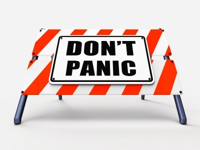 Dont Panic Sign Refers To Relaxing And Avoid Panicking