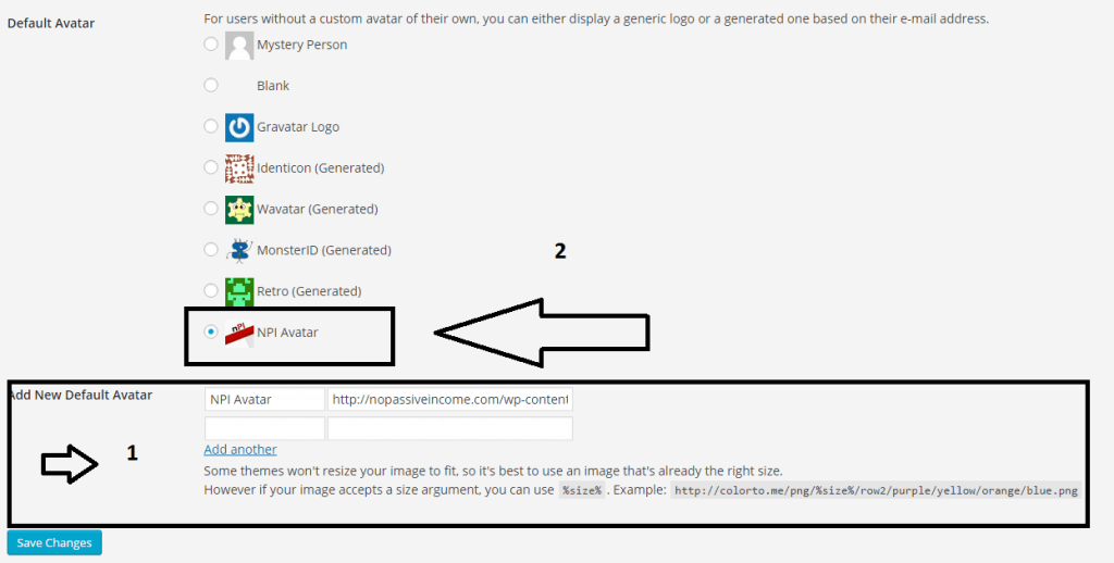 Add new default avatar at your wordpress blog