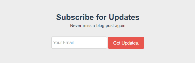 subscribe for blog updates